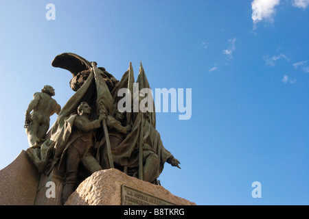 Détail de la statue de Simon Bolivar. Vieux Quartier, Panama, République de Panama, Amérique Centrale Banque D'Images