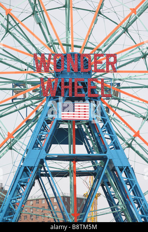 Wonder Wheel, Coney Island Banque D'Images