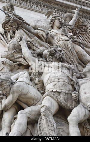 Détail de l'Arc de Triomphe, Paris Banque D'Images