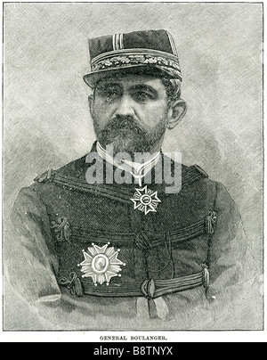Le Général Georges Ernest Jean-Marie Boulanger 1837 1891 homme politique réactionnaire Français Banque D'Images