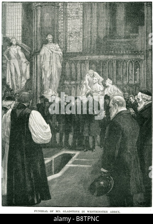 Enterrement de M. Gladstone, en l'abbaye de Westminster William Ewart Gladstone (29 Décembre, 1809 - 19 mai 1898[1] était un libéral britannique Banque D'Images