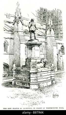 La nouvelle statue de Cromwell en face de Westminster Hall Oliver Cromwell (né le 25 avril 1599 vieux style, est mort le 3 septembre 1658 O Banque D'Images