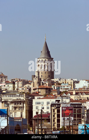 La tour de Galata à Beyoglu Istanbul Turquie Banque D'Images