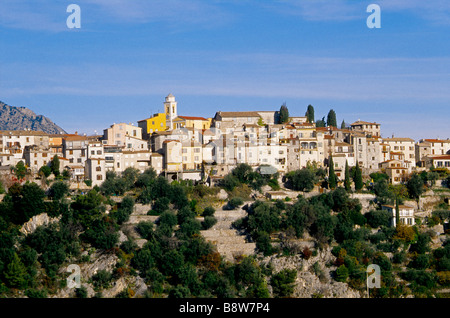 Village perché pittoresque de La Roquette sur var dans le Var river valley près de Nice Banque D'Images