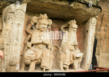 Municipalité de Chongqing en Chine Le comté de Dazu Sculptures rupestres de Dazu Site du patrimoine mondial de l'UNESCO Banque D'Images