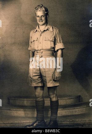 Soldat de la 8e armée - Les Rats du désert - dans la campagne d'Afrique du Nord. Pris au Caire en Égypte en 1943 pendant la Seconde Guerre mondiale. Banque D'Images