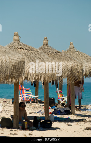 La plage de Parc National Marin de Cabo Pulmo, au Mexique. Banque D'Images