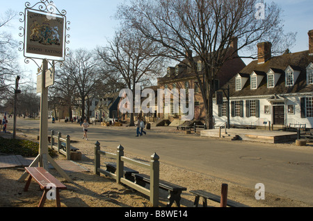 Duc de Gloucester Road, Williamsburg, VA Banque D'Images