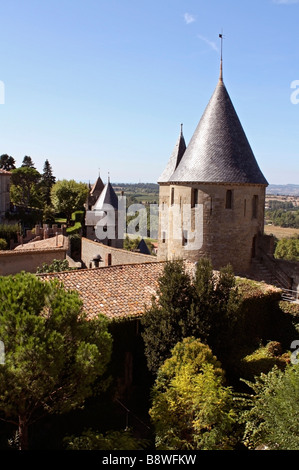 Le Château Comtal, Carcassonne, Languedoc, France Banque D'Images