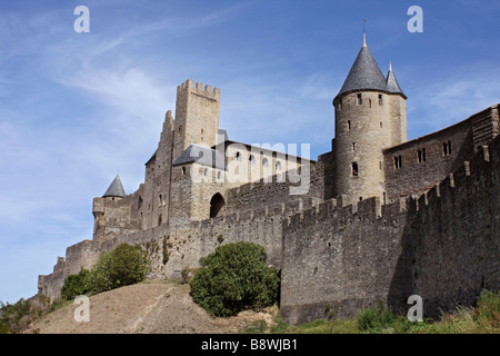 Le Château Comtal, Carcassonne, Languedoc, France Banque D'Images