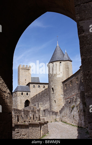 Le Château Comtal, Carcassonne, Languedoc, France Banque D'Images