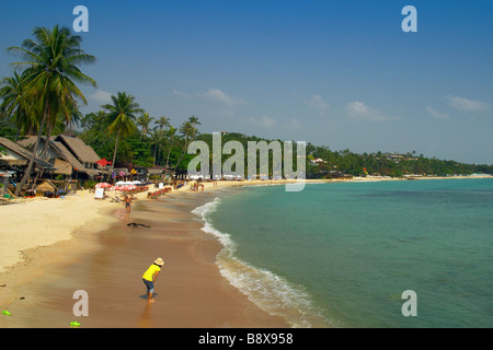 Scène de plage île tropicale à Chaweng Noi, sur la côte nord-est de Koh Samui Banque D'Images