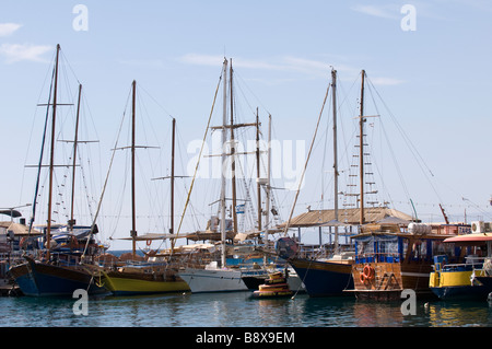 Location (Yaught) port de plaisance d'Eilat, Israël, Moyen Orient Banque D'Images