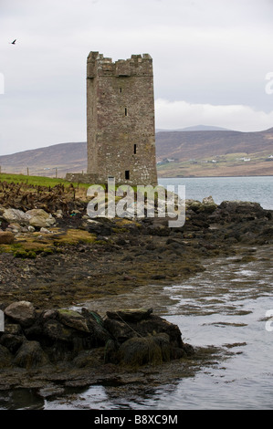 En voiture de l'Atlantique l'île d'Achill Co Mayo Irlande Banque D'Images