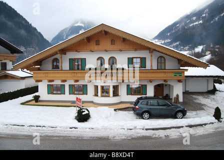 Autriche Tyrol Mayrhofen guesthouse Banque D'Images