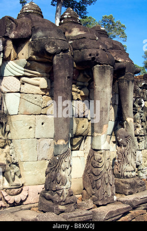 Terrasse des éléphants Angkor Thom Banque D'Images