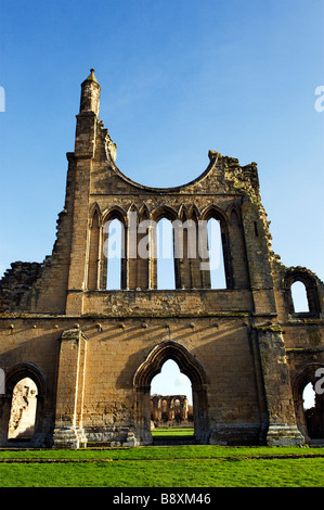 Byland Abbey Yorkshire du Nord fondé 1134 et devint une abbaye cistercienne pour un usage éditorial uniquement Banque D'Images