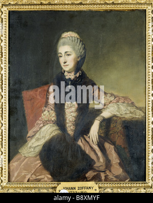 PORTRAIT D'une dame, PROBABLEMENT MARY FITZGERALD (mort en 1815) à B-6834 attribuée à John Zoffany (1733-1810) Banque D'Images