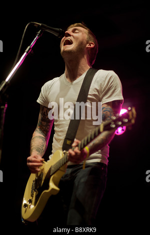 The Gaslight Anthem chanteur guitariste Brian Fallon Banque D'Images