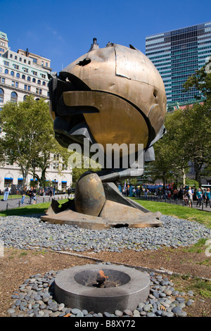 La sphère Battery Park New York NY Banque D'Images