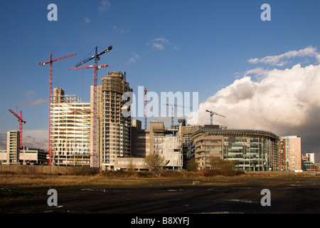 Construction de Media City, Salford Quays, Manchester, UK Banque D'Images