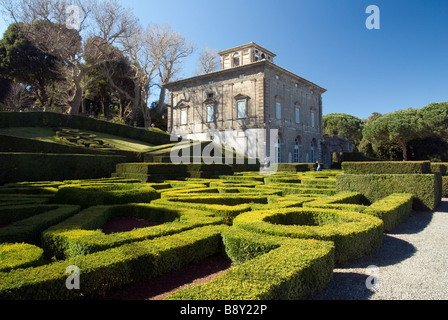 Italie, Latium comté - jardins et Maison de village à Bagnaia Gambara Banque D'Images