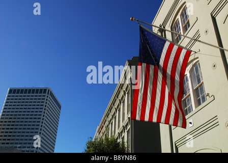 Drapeau américain, La Nouvelle-Orléans, Louisiane, États-Unis d'Amérique, Amérique du Nord Banque D'Images