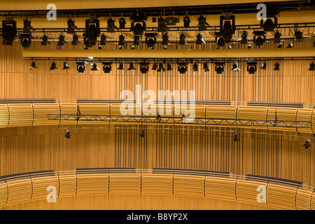 L'intérieur d'un hall à la Sage Gateshead, Norman Foster's stunning music center sur les rives de la rivière Tyne. Banque D'Images