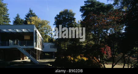 La maison moderniste, le Homewood, conçue par Patrick Gwynne en 1938 à Esher Surrey Banque D'Images