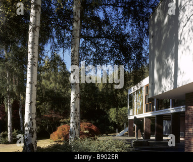 Le Homewood, la maison moderniste conçu par Patrick Gwynne à Esher Surrey Banque D'Images