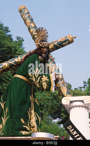 Une procession pendant la semaine Sainte ou la Semaine Sainte à Antigua Guatemala Banque D'Images