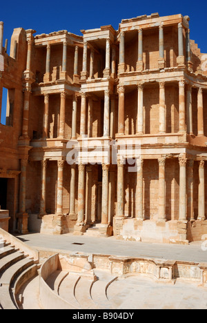 Le théâtre romain de Sabratha (Libye) Banque D'Images