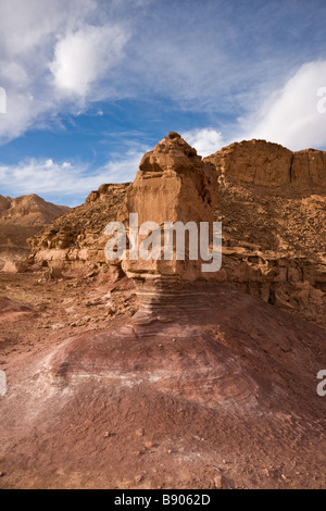 Timna park vue pierre paysage à désert de l'Arava, Israël Banque D'Images