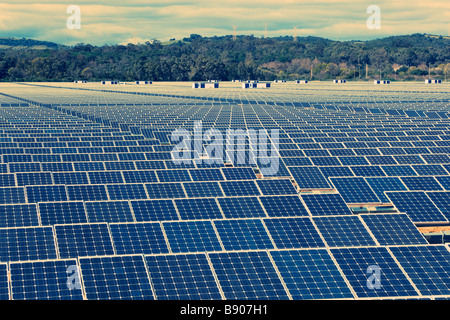 L'énergie solaire près de Guadarranque San Roque la Province de Cádiz Espagne Banque D'Images