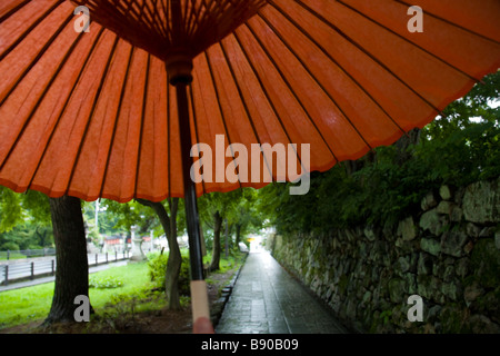 Oilpaper grossier à Shiga parapluie Banque D'Images