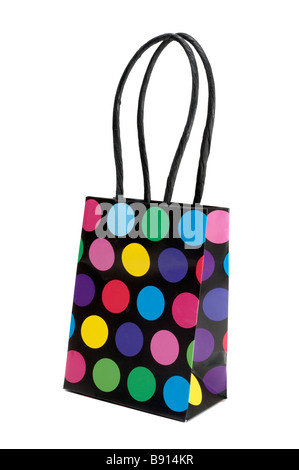 Petit sac cadeau tacheté Banque D'Images