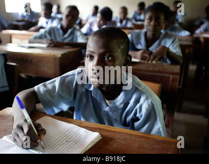 Nigéria : classe d'une école secondaire à Maiduguri Banque D'Images