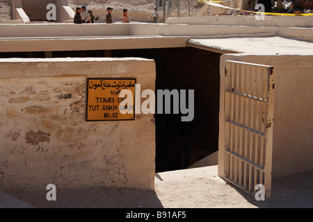 Entrée de la tombe de Toutankhamon, "Vallée des Rois", "West Bank", Luxor, Egypte Banque D'Images