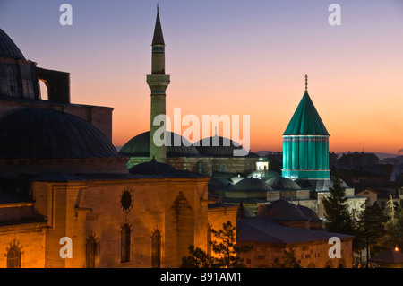 Turbe tombe de MEVLANA CELALEDDIN Rumi Konya Turquie Banque D'Images