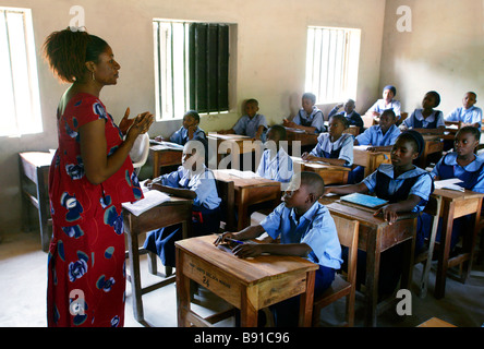 Nigéria : classe d'une école secondaire à Maiduguri Banque D'Images