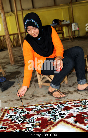 Décisions à batic kraton kanoman cirebon indonésie java Banque D'Images