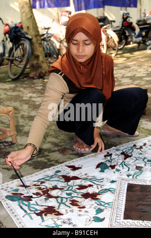 En kraton kanoman batic cirebon indonésie java Banque D'Images