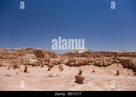 Rock formations à Goblin Valley State Park dans l'Utah, USA. Banque D'Images