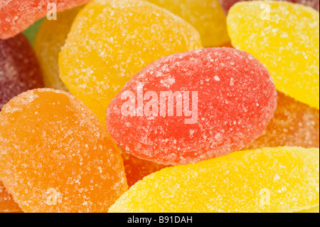 Close up of fruit candy dans beaucoup de couleurs Banque D'Images