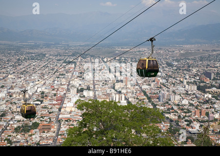 Cable cars sur Salta Argentine Banque D'Images