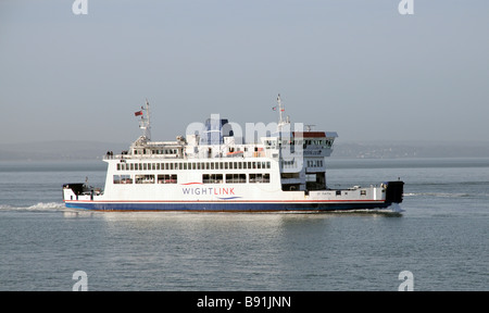 St foi une WightLink ferry roro en rapprochement de Portsmouth Banque D'Images