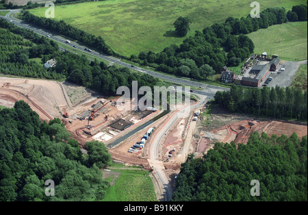 La route à péage M6 en construction à Weeford Blackbrook près de Staffordshire England Uk Banque D'Images