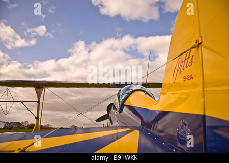 La vue depuis l'arrière d'un avion léger Banque D'Images