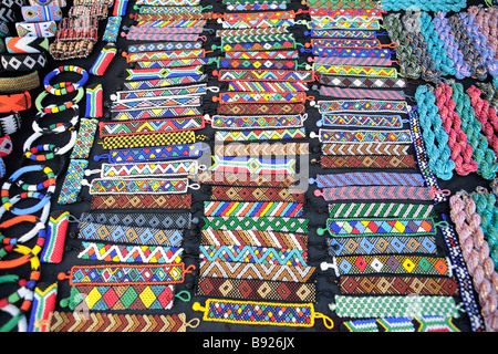 Full Frame shot de bracelets en perles d'Afrique Grahamstown Province orientale du Cap en Afrique du Sud Banque D'Images