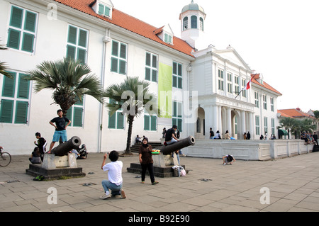 Sejarah Musée Fatahillah taman de Jakarta, Indonésie Banque D'Images